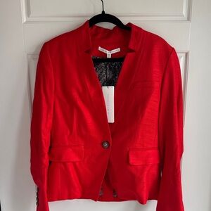 Verionica Beard Red Dickey Blazer